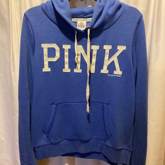 PINK Victoria's Secret Tops - Victoria’s Secret PINK classic blue hoodie